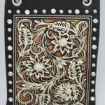 Crossbody Handbag Western Boot Pattern with Floral Design