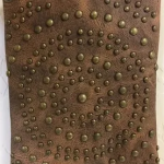 Crossbody Handbag Brown with Circle Design