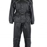 Mens black rain suit